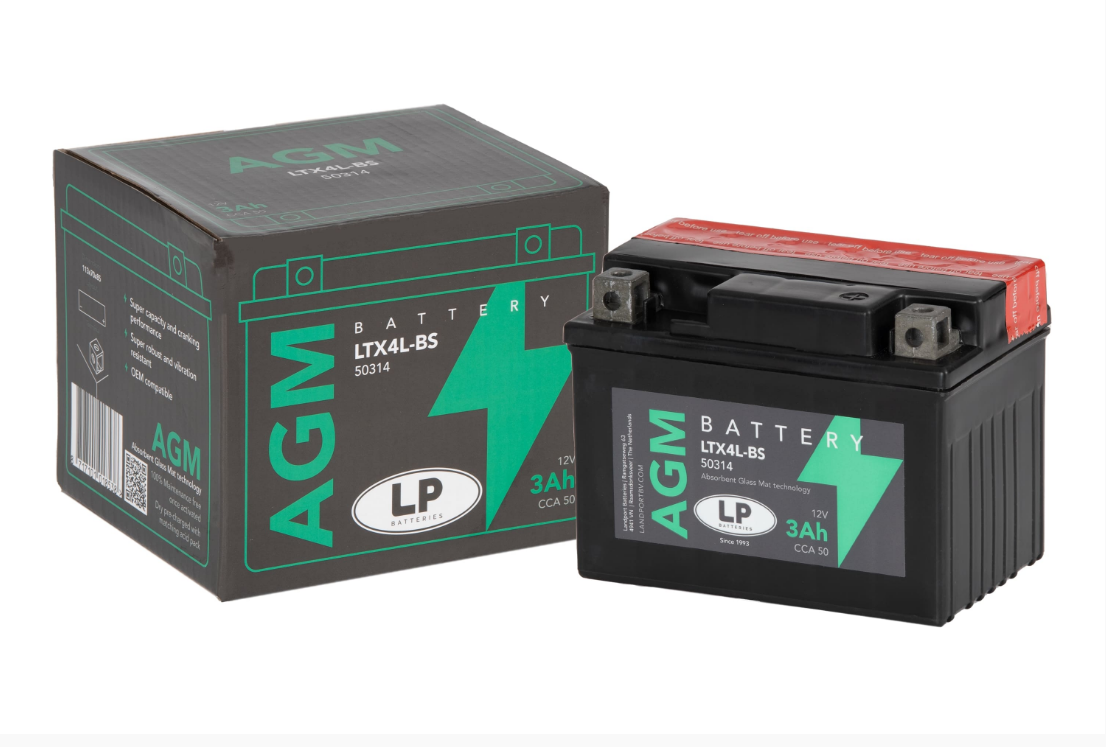 LP - LANDPORT   AGM AKÜ (LTX4L-BS) / 3 A / KG: 1.32 / L: 113 / W: 70 / H: 85 / CCA: 40   YTX4L-BS