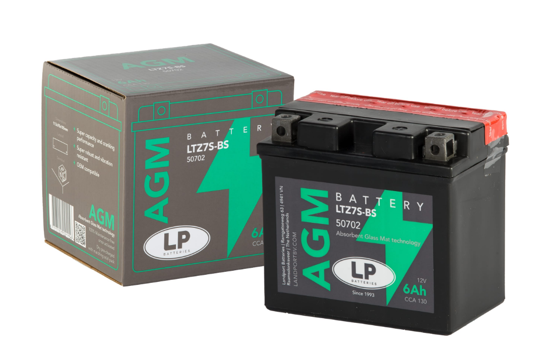 LP - LANDPORT   AGM AKÜ (LTZ7S-BS) / 6 A / Ağırlık: 2,17 kg / Uzunluk: 113 mm / Genişlik: 70 mm / Yükseklik: 105 mm / CCA: 130   YTZ7S-BS