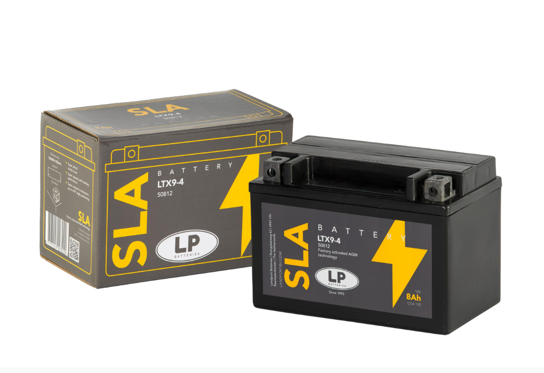LP - LANDPORT SLA AKÜ (MB LTX9-4) / 8 A / KG: 3 / L: 150 / W: 87 / H: 105 / CCA: 135 YTX9-SLA