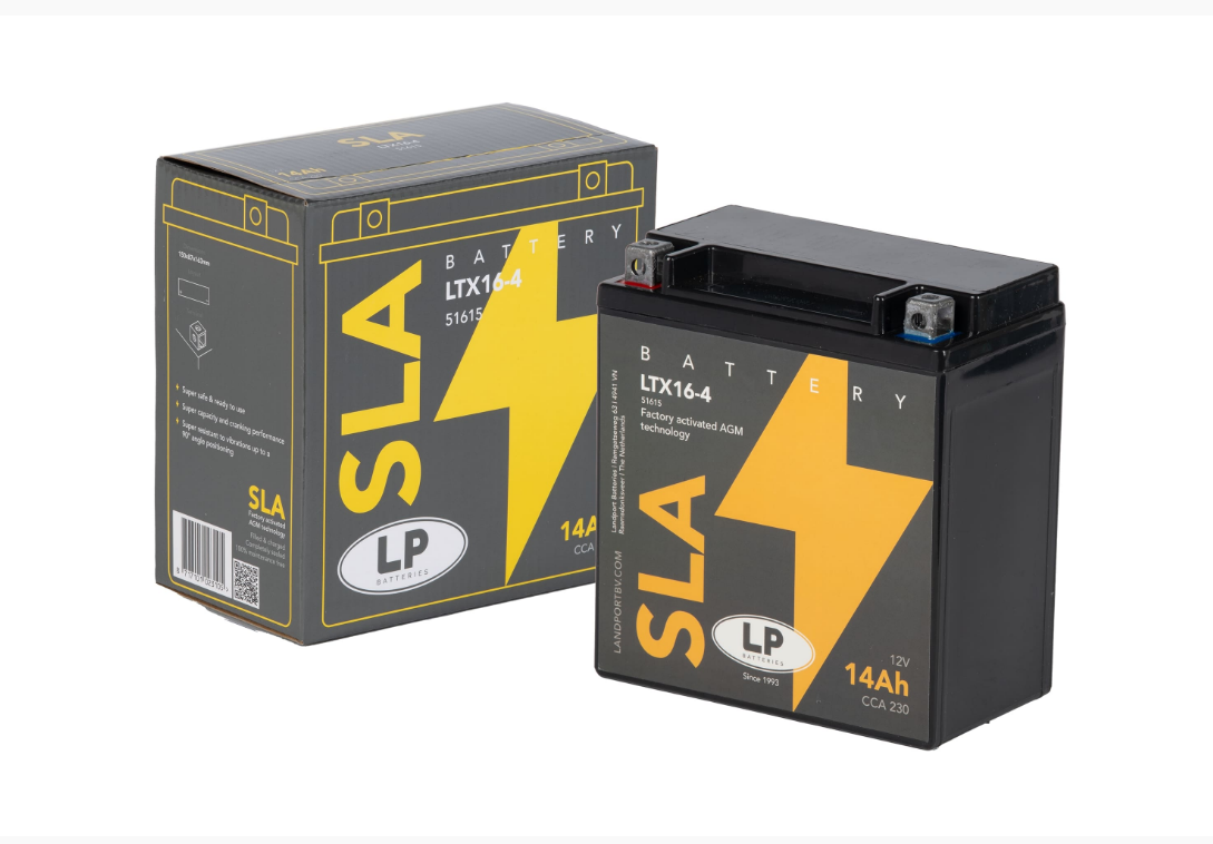 LP - LANDPORT   SLA AKÜ (MB LTX16-4) / 14 A / Ağırlık: 5 kg / Uzunluk: 150 mm / Genişlik: 87 mm / Yükseklik: 163 mm / CCA: 230   YTX16-SLA