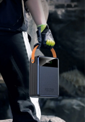 80.000 Mah Powerbank Dijital Göstergeli / 22.5W Hızlı Şarj / Işıklı /Taşınabilir Kamp Şarj Bataryası